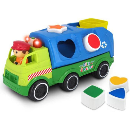 Camión de Basura Interactivo Kiddieland – Luces, Sonidos y Clasificación de Formas