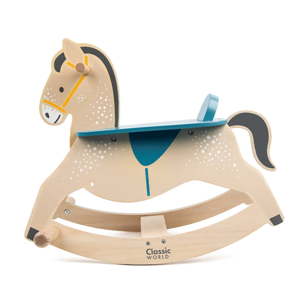 Caballo mecedora de madera Sunnimix blanco | Bodega Aurrera en línea