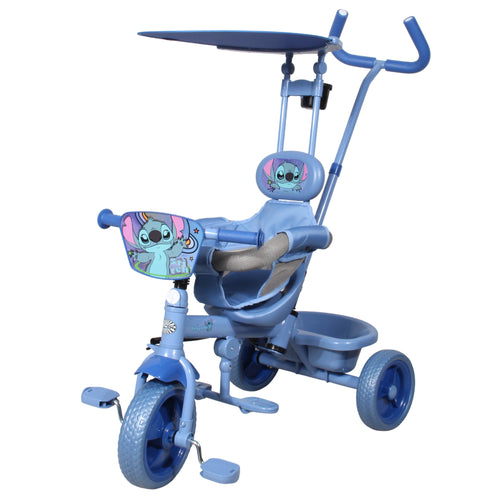 Triciclo Deluxe Stitch Disney con Toldo y Guía Parental