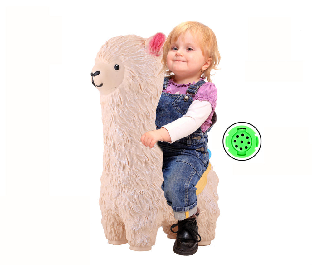 Montable Gigante Llama de Vinilo con Sonido – 102 cm– Ositos y