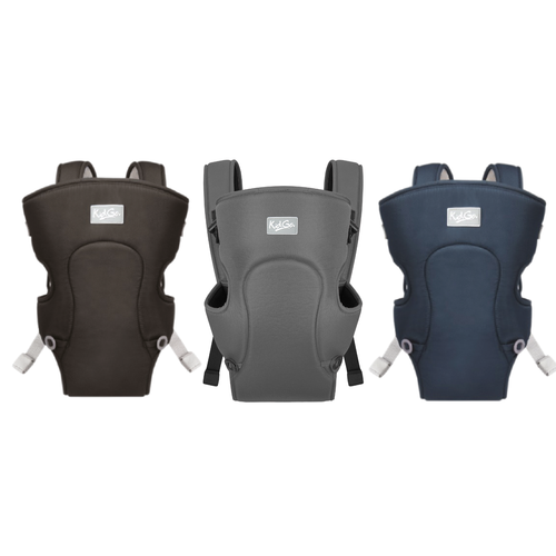 Cargador de Bebé 3 en 1 Ergonómico | Mochila Porta Bebé Ajustable Negro Azul y Gris