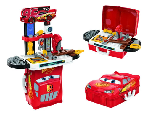 Maleta de Juego Disney Cars Estación Mecánica 3 en 1