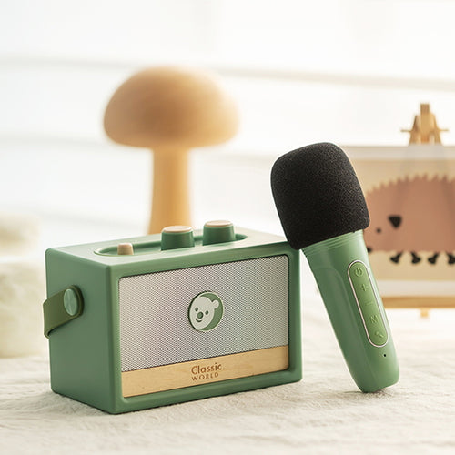 Mini Retro Tunes Classic World – Micrófono y Parlante Bluetooth Infantil Montessori